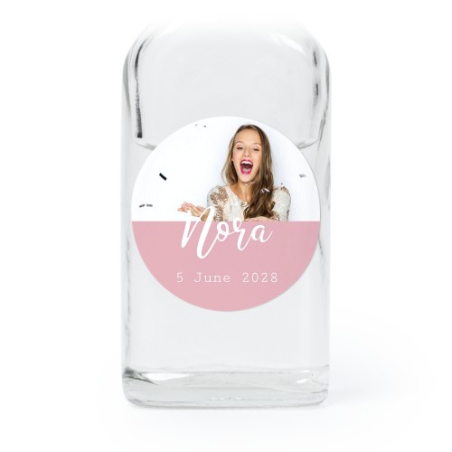 Fiole en verre transparent avec autocollant rond - Lot de 12 Fiole en verre transparent avec autocollant rond - Lot de 12