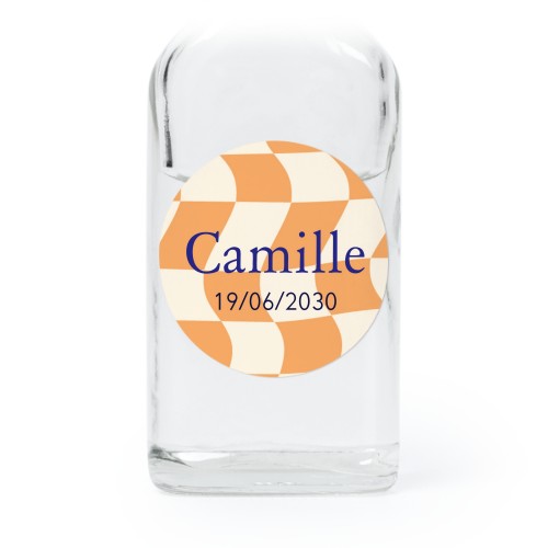 Mini flasker med runde klistermærker – 12 stk