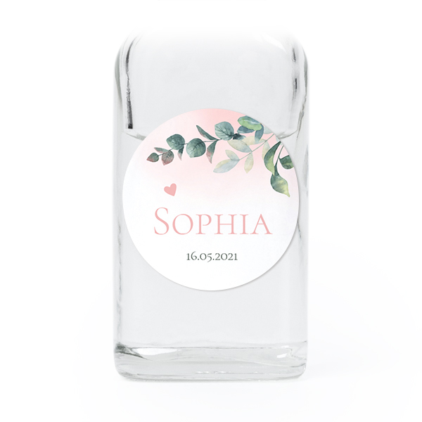 Mini Bottles with Round Stickers - Set of 12 Mini Bottles with Round Stickers - Set of 12