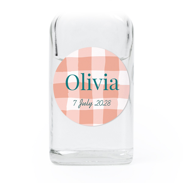 Mini-Flaschen mit Sticker Rund - 12 Stk. 
