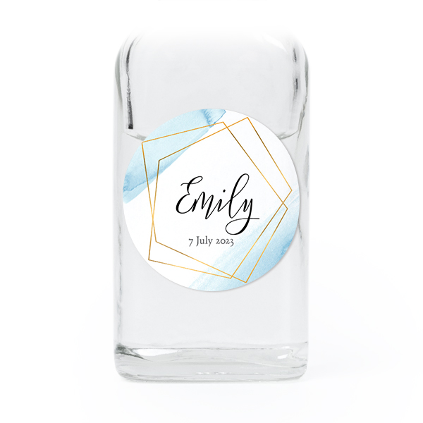 Mini Bottles with Round Stickers - Set of 12 Mini Bottles with Round Stickers - Set of 12