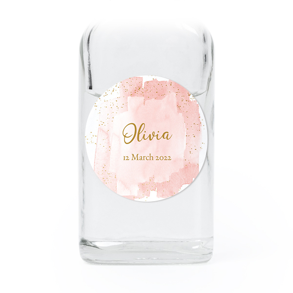 Mini Bottles with Round Stickers - Set of 12 Mini Bottles with Round Stickers - Set of 12