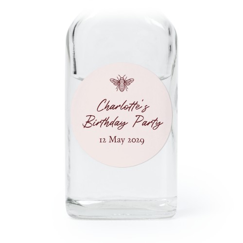 Mini Bottles with Round Stickers - Set of 12