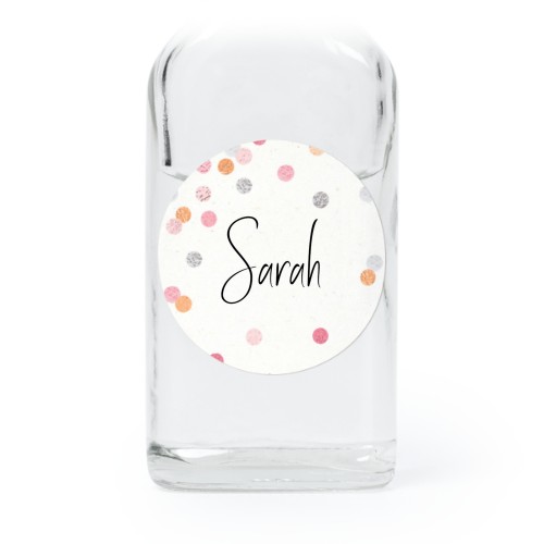 Mini flesjes met ronde sticker - set van 12