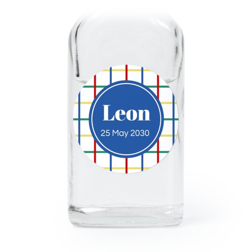 Mini-Flaschen mit Sticker Rund - 12 Stk. 