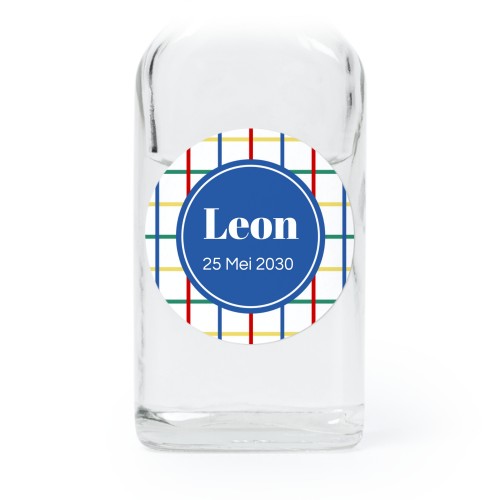 Mini flesjes met ronde sticker - set van 12