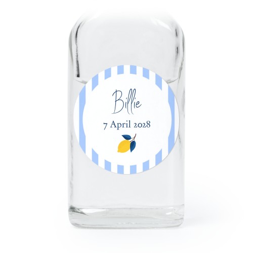 Mini flesjes met ronde sticker - set van 12