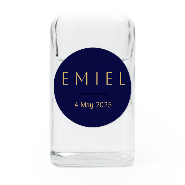 Fiole en verre transparent avec autocollant rond - Lot de 12 Fiole en verre transparent avec autocollant rond - Lot de 12