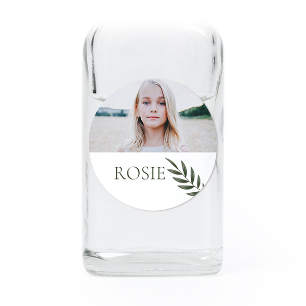 Mini flasker med runde klistermærker – 12 stk