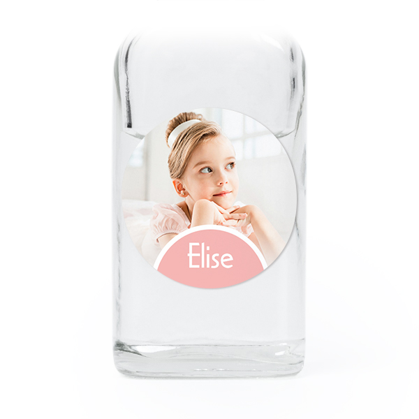 Mini flesjes met ronde sticker - set van 12 Mini flesjes met ronde sticker - set van 12