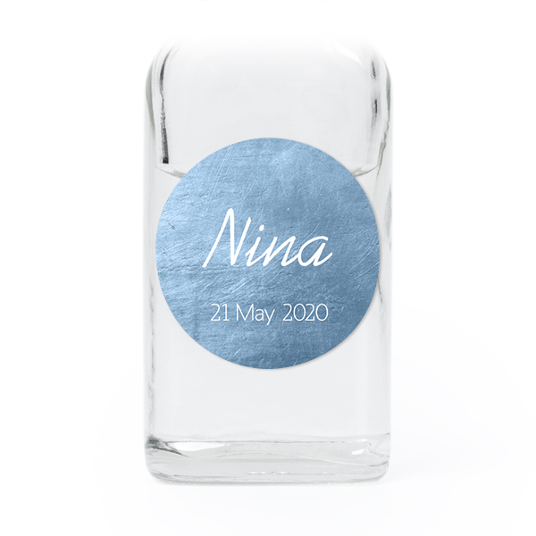 Fiole en verre transparent avec autocollant rond - Lot de 12 Fiole en verre transparent avec autocollant rond - Lot de 12