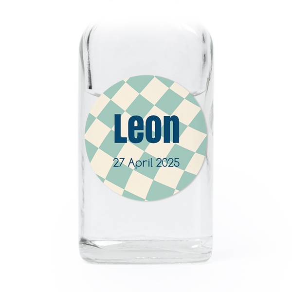 Mini Bottles with Round Stickers - Set of 12 Mini Bottles with Round Stickers - Set of 12