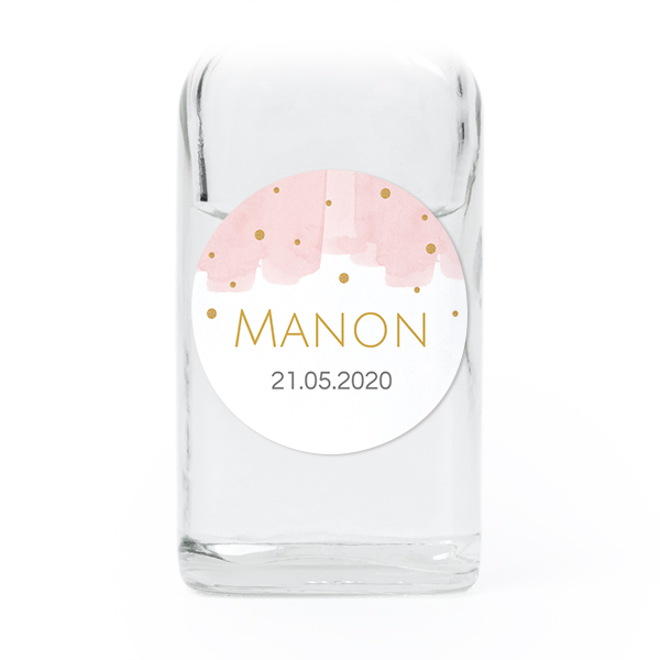 Mini Bottles with Round Stickers - Set of 12 Mini Bottles with Round Stickers - Set of 12