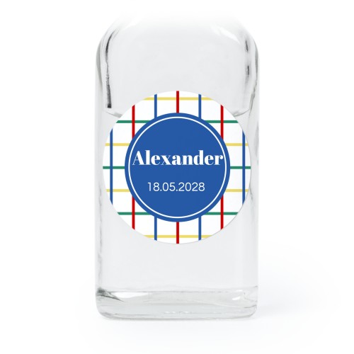 Mini flasker med runde klistermerker- 12 stk