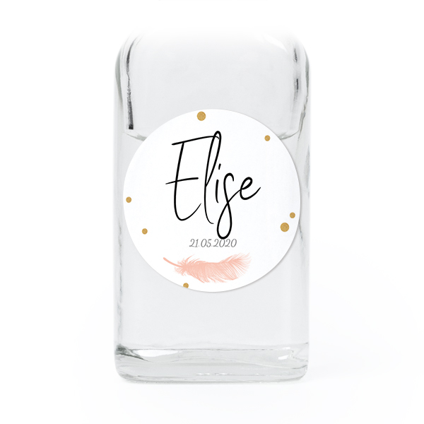 Mini flesjes met ronde sticker - set van 12 Mini flesjes met ronde sticker - set van 12