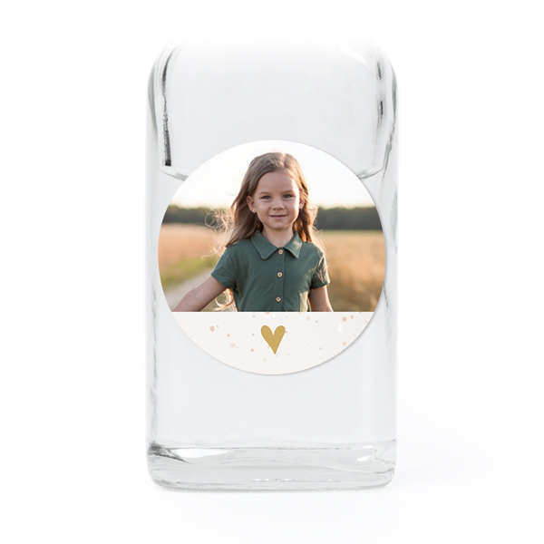 Mini-Flaschen mit Sticker Rund - 12 Stk. 