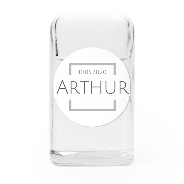 Mini Bottles with Round Stickers - Set of 12 Mini Bottles with Round Stickers - Set of 12