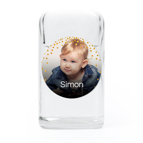 Mini flesjes met ronde sticker - set van 12 Mini flesjes met ronde sticker - set van 12