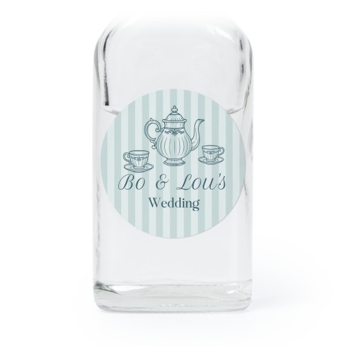 Mini flasker med runde klistermerker- 12 stk