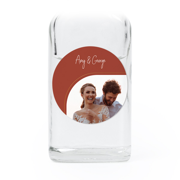 Fiole en verre transparent avec autocollant rond - Lot de 12 Fiole en verre transparent avec autocollant rond - Lot de 12