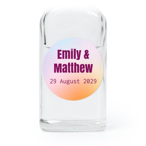 Mini Bottles with Round Stickers - Set of 12