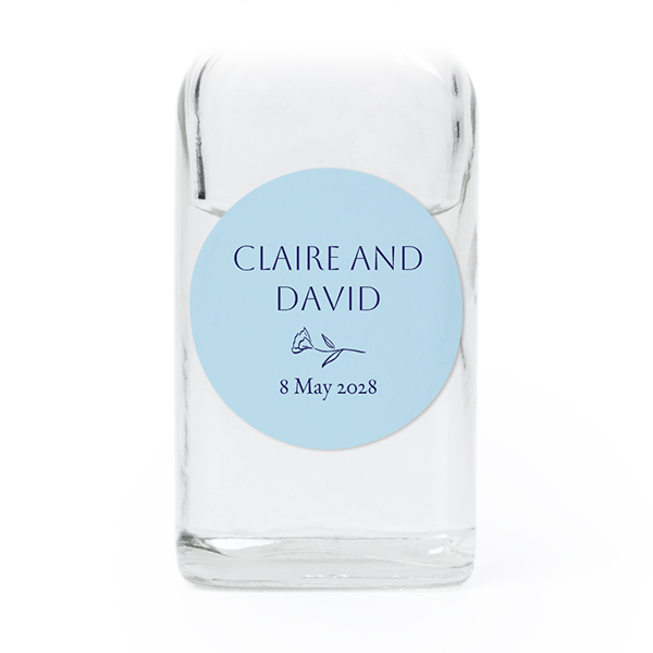 Fiole en verre transparent avec autocollant rond - Lot de 12 Fiole en verre transparent avec autocollant rond - Lot de 12
