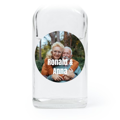 Mini flesjes met ronde sticker - set van 12 Mini flesjes met ronde sticker - set van 12