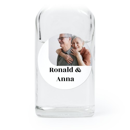 Fiole en verre transparent avec autocollant rond - Lot de 12 Fiole en verre transparent avec autocollant rond - Lot de 12