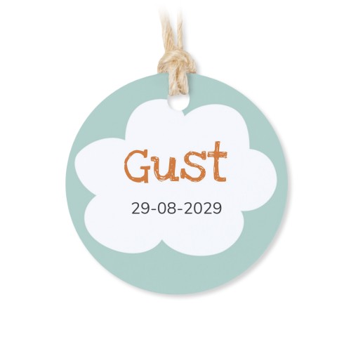 Metallbox med rund etikett - 12 st