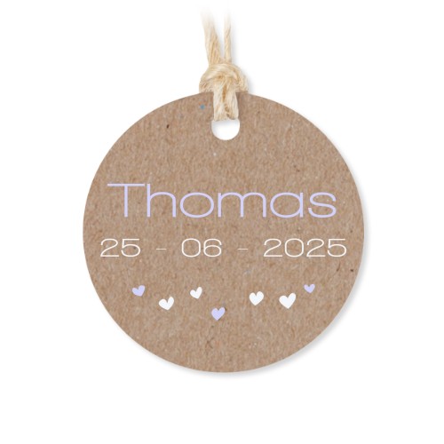 Boîtes en métal avec couvercle en bois sticker rond (lot de 12)