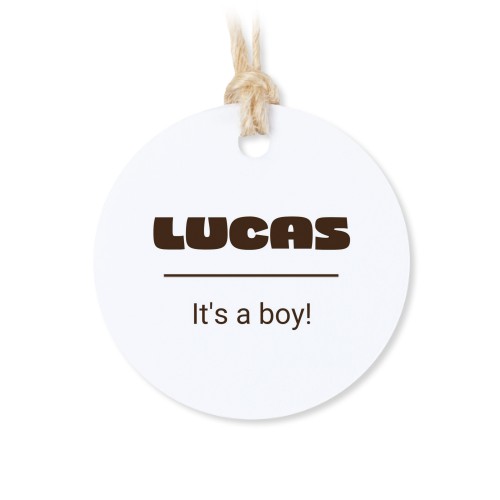 Geschenkdoosje met rond label - set van 12