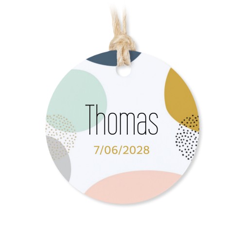 Geschenkdoosje met rond label - set van 12