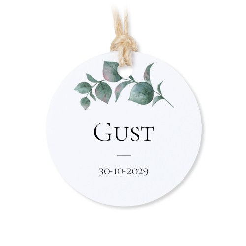 Metallbox med rund etikett - 12 st