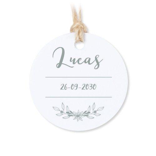 Metallirasia pyöreällä etiketillä - 12 kpl