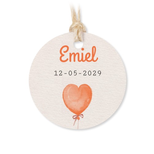 Metallbox med rund etikett - 12 st