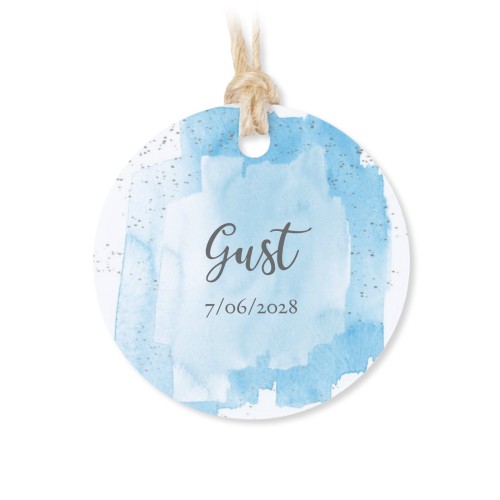 Boîtes en métal avec couvercle en bois sticker rond (lot de 12)