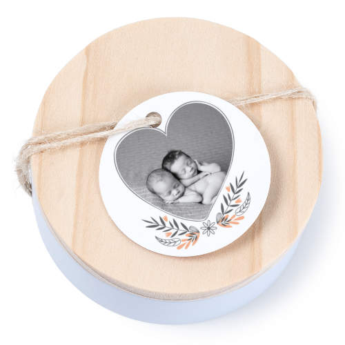 Boîtes en métal avec couvercle en bois sticker rond (lot de 12) Boîtes en métal avec couvercle en bois sticker rond (lot de 12)