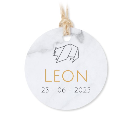 Metallbox med rund etikett - 12 st