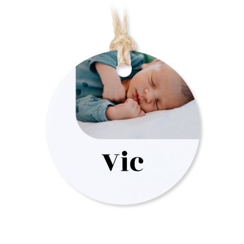 Tin box wooden lid round label - set of 12