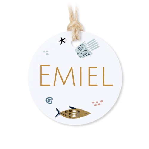 Metaldåse med rund etiket – 12 stk