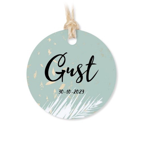 Metallbox med rund etikett - 12 st