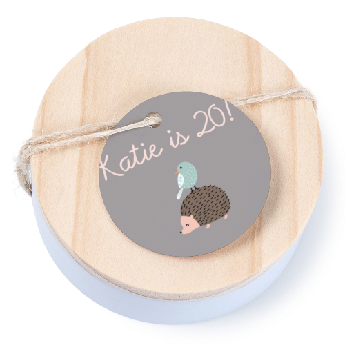 Boßtes en métal avec couvercle en bois sticker rond (lot de 12) Boßtes en métal avec couvercle en bois sticker rond (lot de 12)