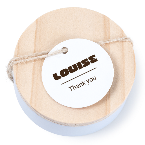Geschenkdoosje met rond label - set van 12 Geschenkdoosje met rond label - set van 12
