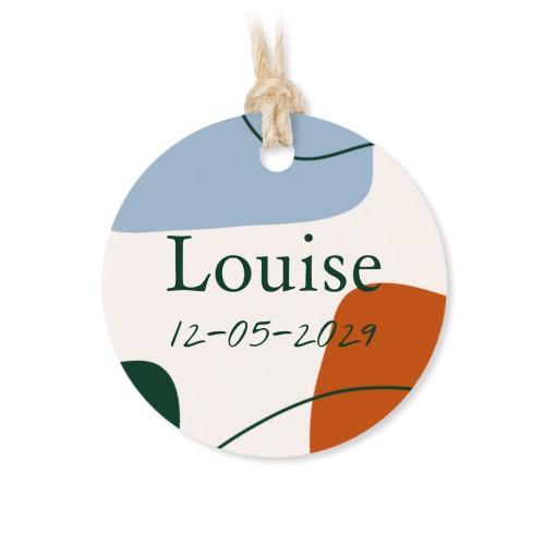 Tin box wooden lid round label - set of 12 Tin box wooden lid round label - set of 12