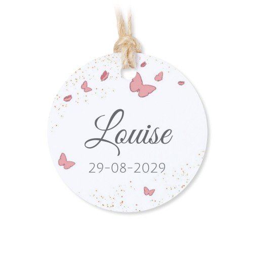 Tin box wooden lid round label - set of 12