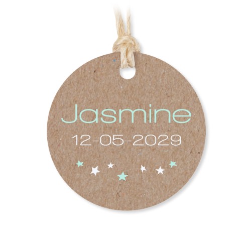 Boîtes en métal avec couvercle en bois sticker rond (lot de 12)