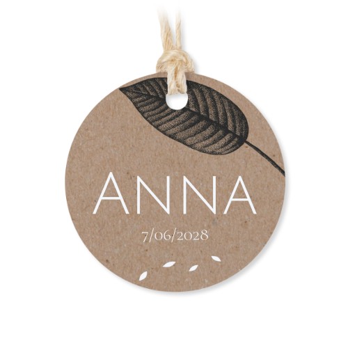 Boîtes en métal avec couvercle en bois sticker rond (lot de 12)