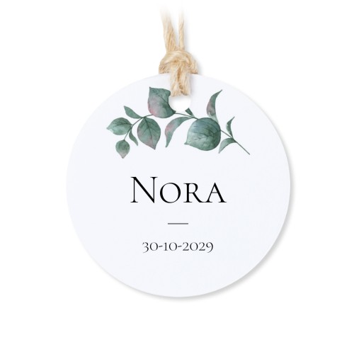 Tin box wooden lid round label - set of 12