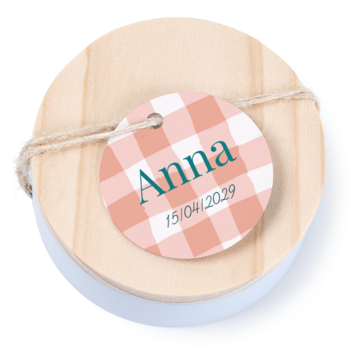 Boîtes en métal avec couvercle en bois sticker rond (lot de 12) Boîtes en métal avec couvercle en bois sticker rond (lot de 12)