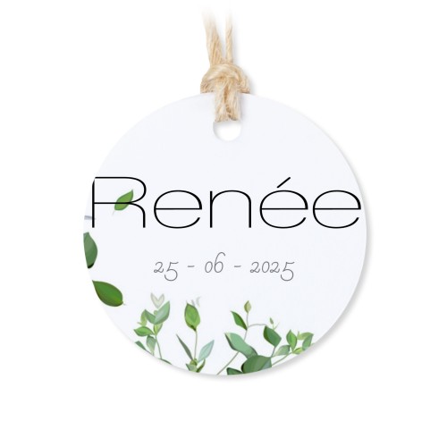 Metallbox med rund etikett - 12 st